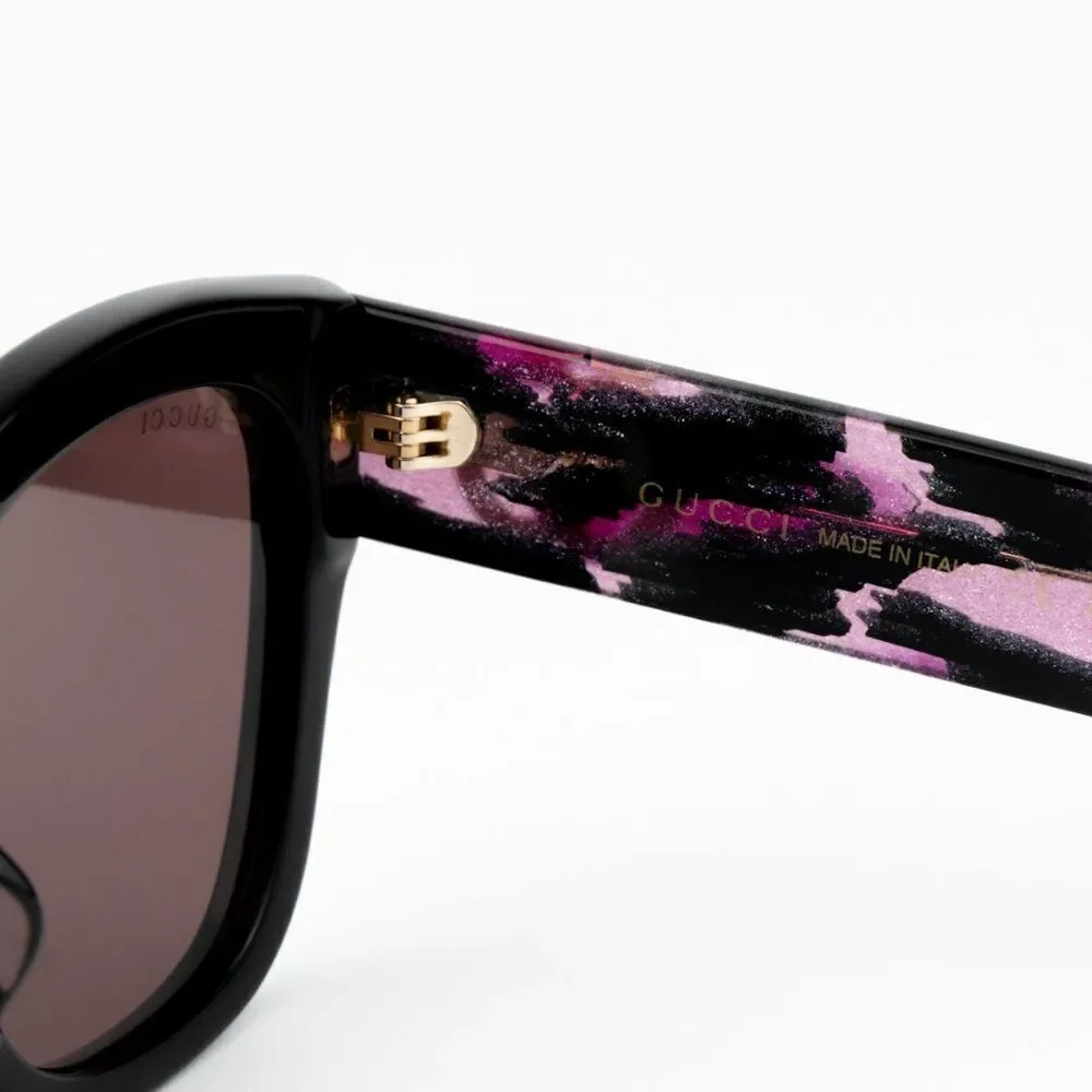 NEW Gucci GG1550SK 004 Black Red Women Square Sunglasses GG 1550SK